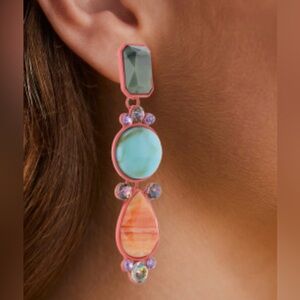 Brand New Never Worn Zara Enamel Drop Earrings